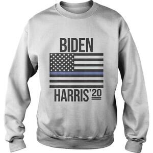 Biden Harris  Thin Blue Line Us Flag Police Support Sweatshirt
